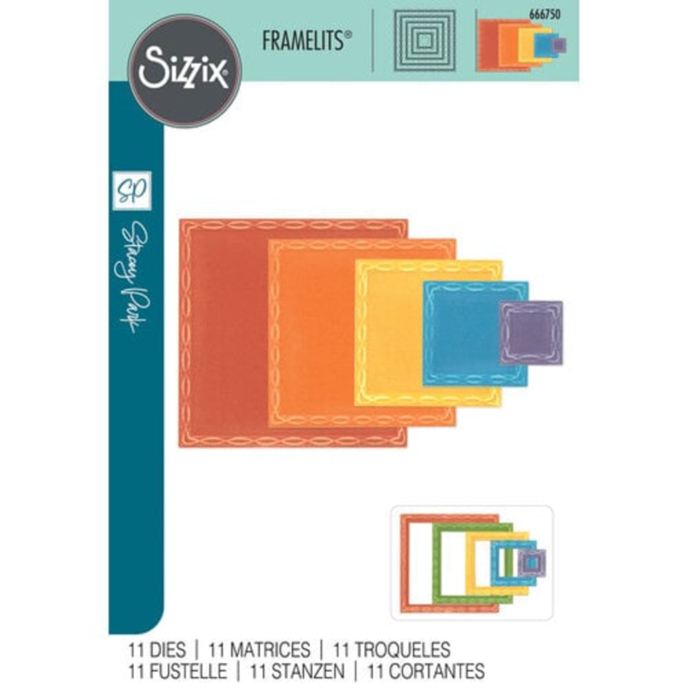 Sizzix Framelits Die Set Yvette Interlaced Squares (666750) Sizzix Framelits Die Set Yvette Interlaced Squares (666750)