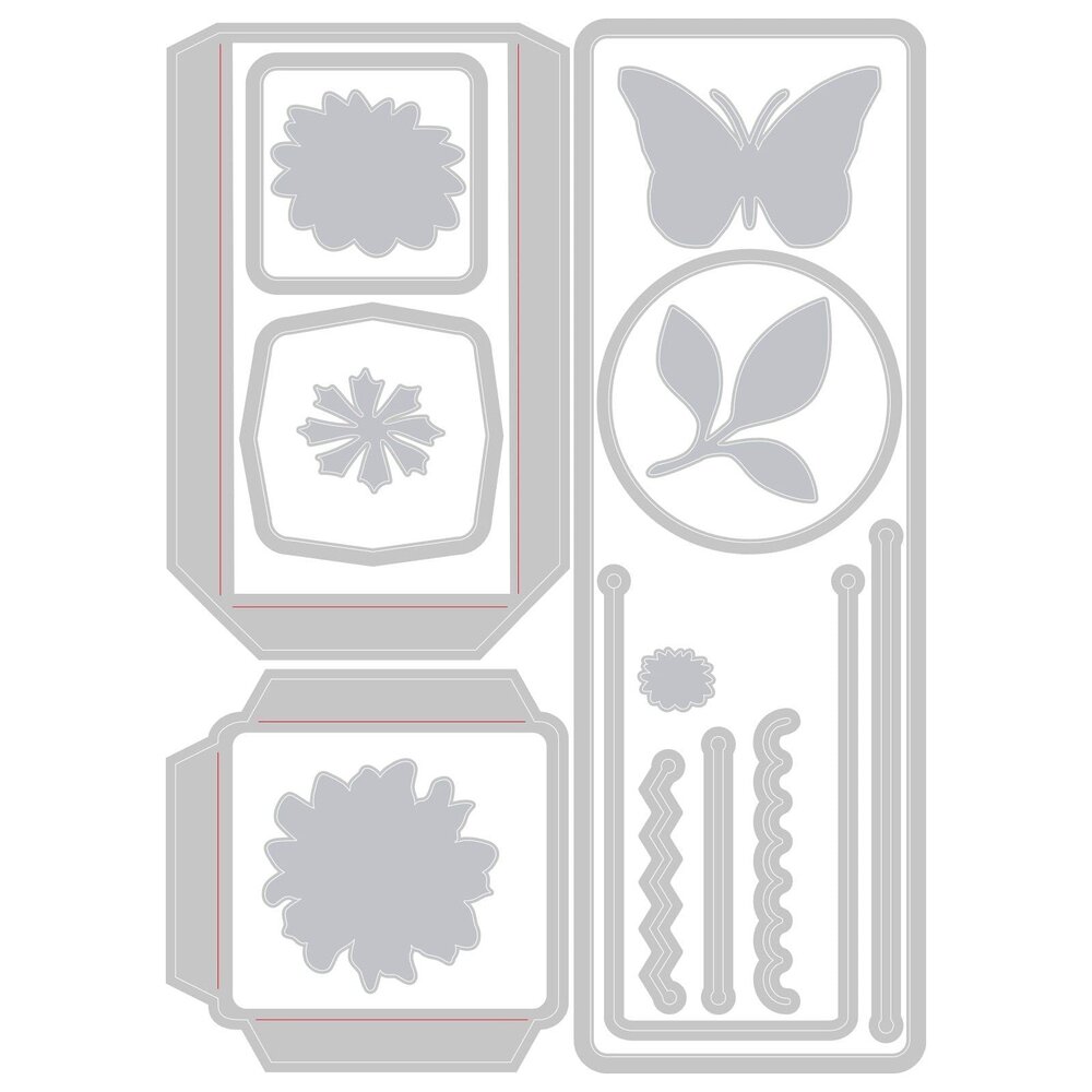 Sizzix Thinlits Die Set Pockets and Toppers (666767) Sizzix Thinlits Die Set Pockets and Toppers (666767)