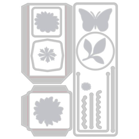 Sizzix Thinlits Die Set Pockets and Toppers (666767) Sizzix Thinlits Die Set Pockets and Toppers (666767)