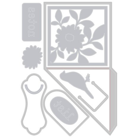 Sizzix Thinlits Die Set Floral Pocket and Paperclips (666768) Sizzix Thinlits Die Set Floral Pocket and Paperclips (666768)