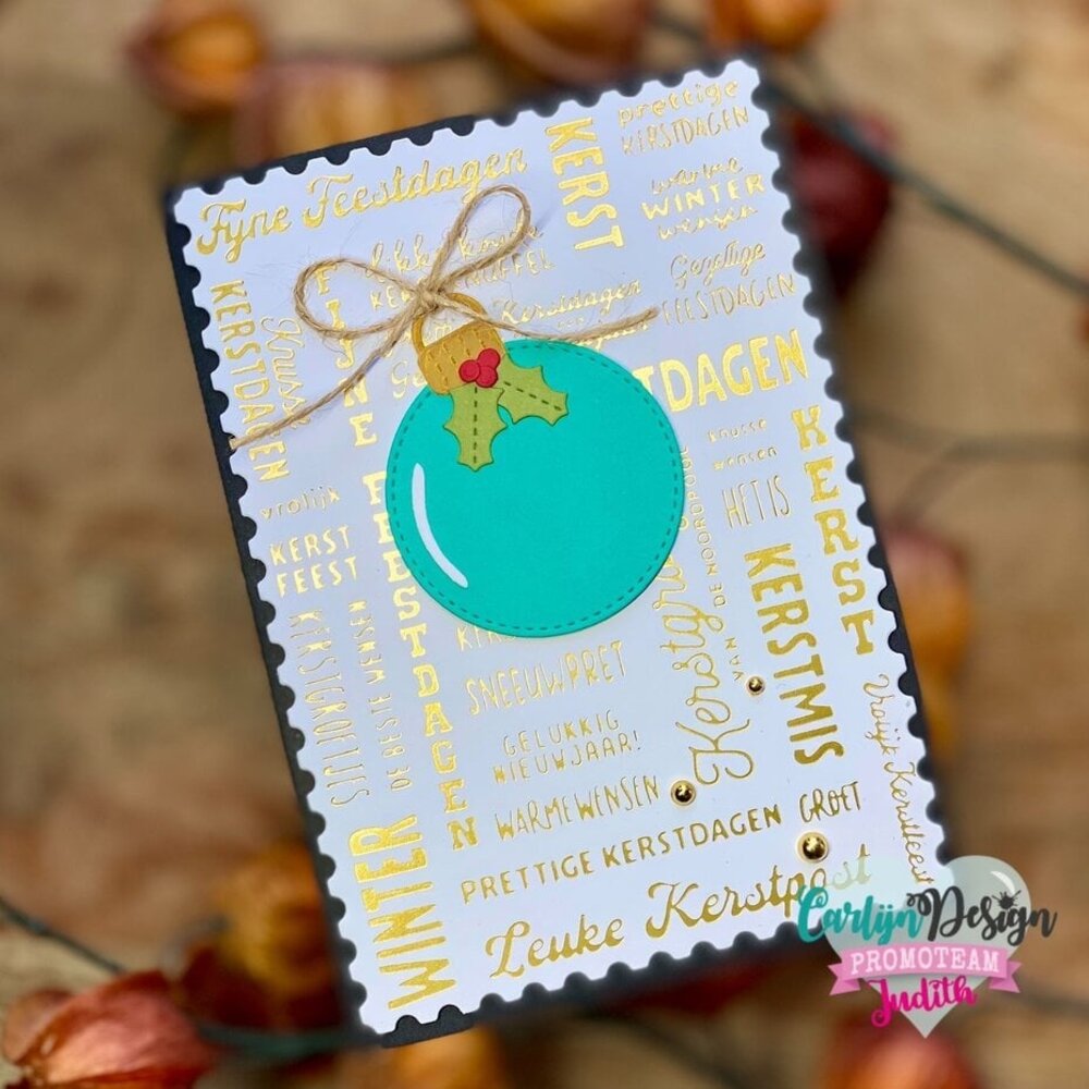 Carlijn Design Hot Foil A6 Vakjes Kerst (CDHF-0061)