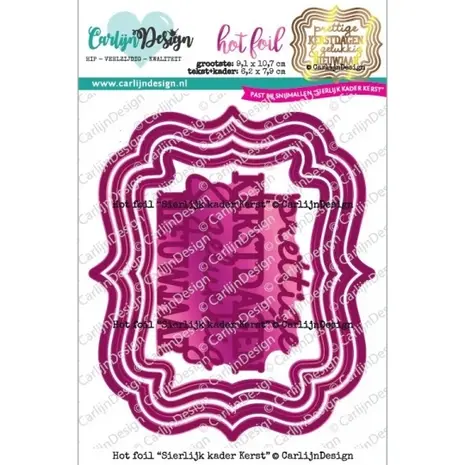 Carlijn Design Hot Foil Sierlijk Kader Kerst (CDHF-0062) Carlijn Design Hot Foil Sierlijk Kader Kerst (CDHF-0062)