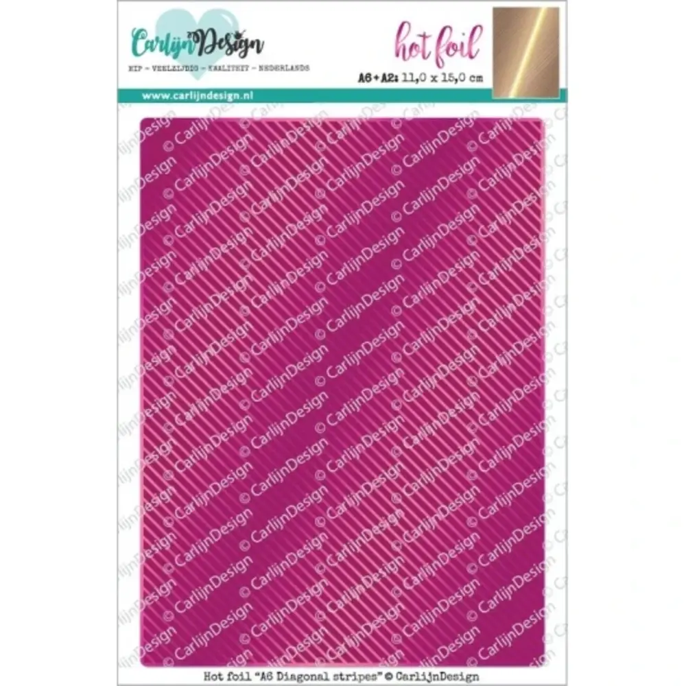 Carlijn Design Hot Foil A6 Diagonal Stripes (CDHF-0059) Carlijn Design Hot Foil A6 Diagonal Stripes (CDHF-0059)