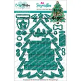 Carlijn Design Snijmallen A6 Kerstboom + Kerstwens (CDSN-0277)