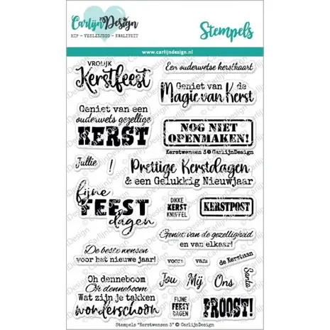 Carlijn Design Stempels Kerstwensen 3 (CDST-0128)