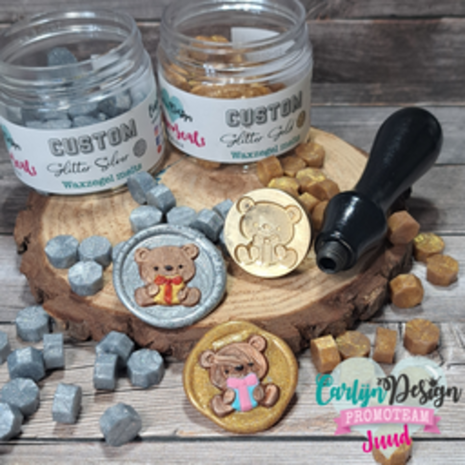 Carlijn Design Wax Seal Melts Custom Glitter Silver (CDWX-0085) Carlijn Design Wax Seal Melts Custom Glitter Silver (CDWX-0085)