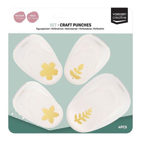 Vaessen Creative Figuurpons Set Bloem en Blad (4pcs) (2137-124) Vaessen Creative Figuurpons Set Bloem en Blad (4pcs) (2137-124)