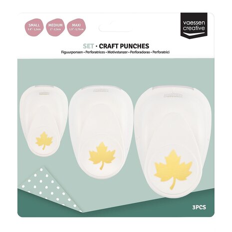 Vaessen Creative Figuurpons Set Esdoorn Blad (3pcs) (2137-122) Vaessen Creative Figuurpons Set Esdoorn Blad (3pcs) (2137-122)