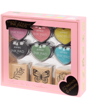 AVEC Ink Pad + Wooden Stamp Set (3207233) AVEC Ink Pad + Wooden Stamp Set (3207233)