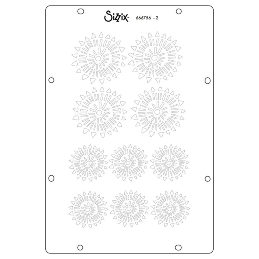 Sizzix Cat Kerr Stencil & Stamp Ikigai (666756) Sizzix Cat Kerr Stencil & Stamp Ikigai (666756)