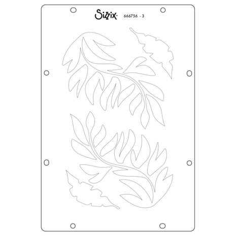 Sizzix Cat Kerr Stencil & Stamp Ikigai (666756) Sizzix Cat Kerr Stencil & Stamp Ikigai (666756)