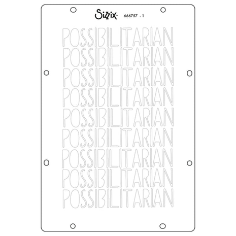 Sizzix Cat Kerr Stencil & Stamp Possibilitarian (666757)