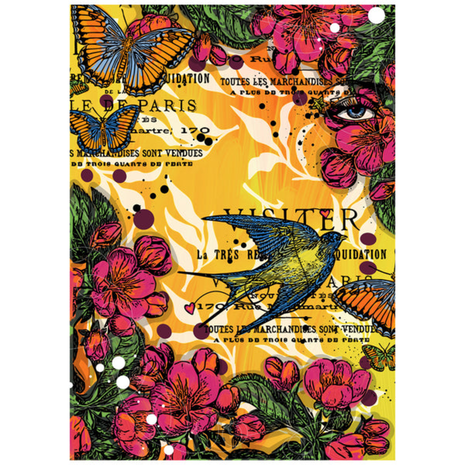 Sizzix Cat Kerr Stencil & Stamp The Visiter (666758) Sizzix Cat Kerr Stencil & Stamp The Visiter (666758)