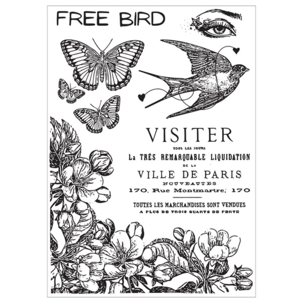 Sizzix Cat Kerr Stencil & Stamp The Visiter (666758) Sizzix Cat Kerr Stencil & Stamp The Visiter (666758)