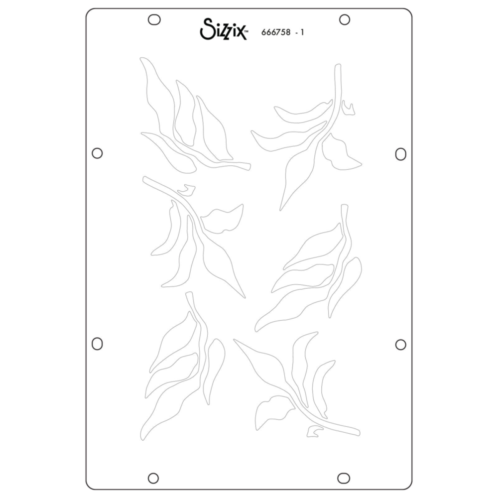 Sizzix Cat Kerr Stencil & Stamp The Visiter (666758) Sizzix Cat Kerr Stencil & Stamp The Visiter (666758)