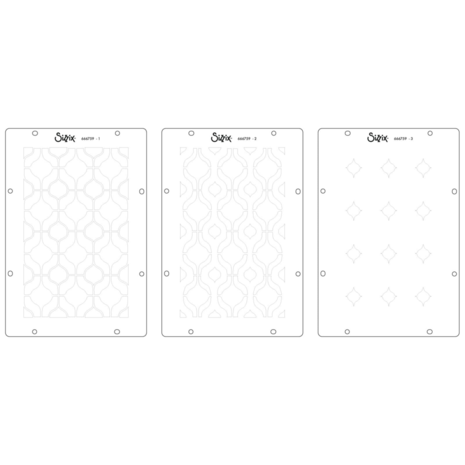 Sizzix Vic Hollins Stencil & Stamp Retro (666759) Sizzix Vic Hollins Stencil & Stamp Retro (666759)