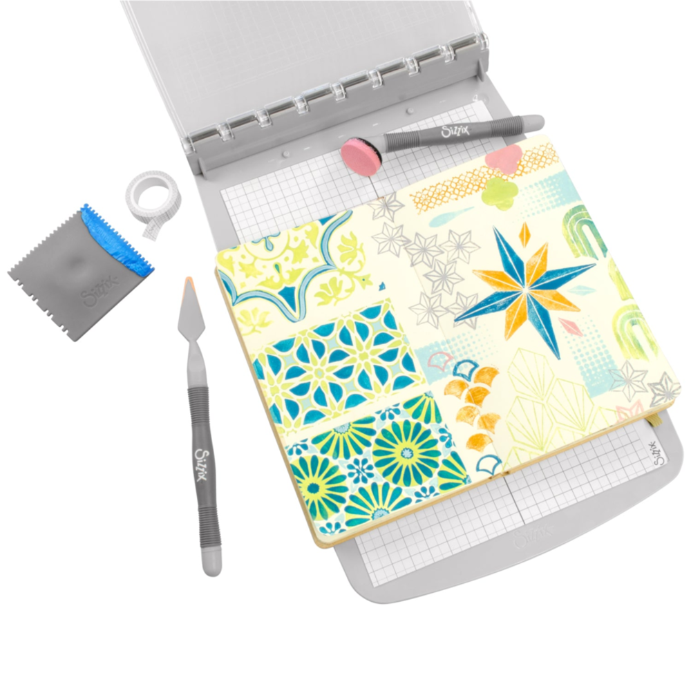 Sizzix Vic Hollins Stencil & Stamp Geometric (666760) Sizzix Vic Hollins Stencil & Stamp Geometric (666760)