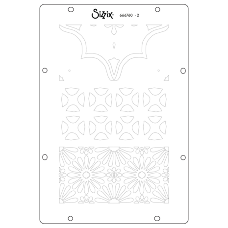 Sizzix Vic Hollins Stencil & Stamp Geometric (666760) Sizzix Vic Hollins Stencil & Stamp Geometric (666760)