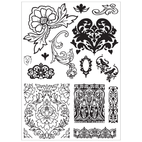 Sizzix Vic Hollins Stencil & Stamp Ornate (666763)
