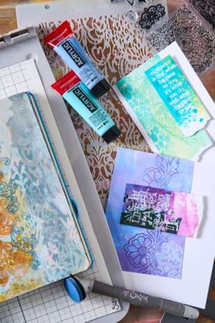 Sizzix Vic Hollins Stencil & Stamp Ornate (666763)