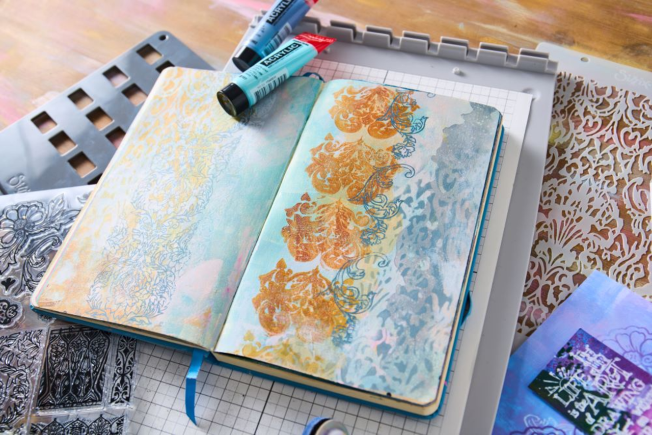 Sizzix Vic Hollins Stencil & Stamp Ornate (666763)