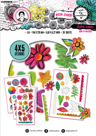 Studio Light Signature Collection Washi Sticker Sheets Colorful Elements (ABM-SI-WASH28) Studio Light Signature Collection Washi Sticker Sheets Colorful Elements (ABM-SI-WASH28)