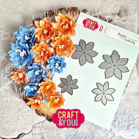 Craft & You Dies Magda's Seven Petal Flower (CW320)