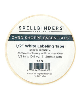 Spellbinders White Labeling Tape 0.5 Inch (T-077) Spellbinders White Labeling Tape 0.5 Inch (T-077)