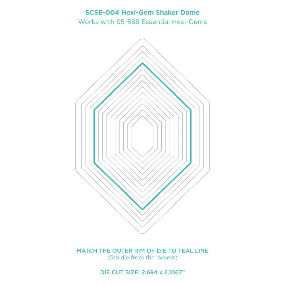 Spellbinders Hexi-Gem Shaker Dome (SCSE-004) Spellbinders Hexi-Gem Shaker Dome (SCSE-004)