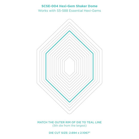 Spellbinders Hexi-Gem Shaker Dome (SCSE-004) Spellbinders Hexi-Gem Shaker Dome (SCSE-004)
