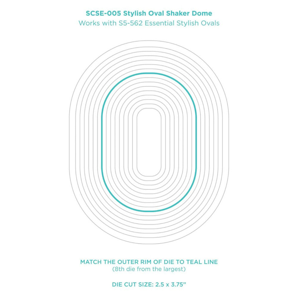 Spellbinders Stylish Oval Shaker Dome (SCSE-005)