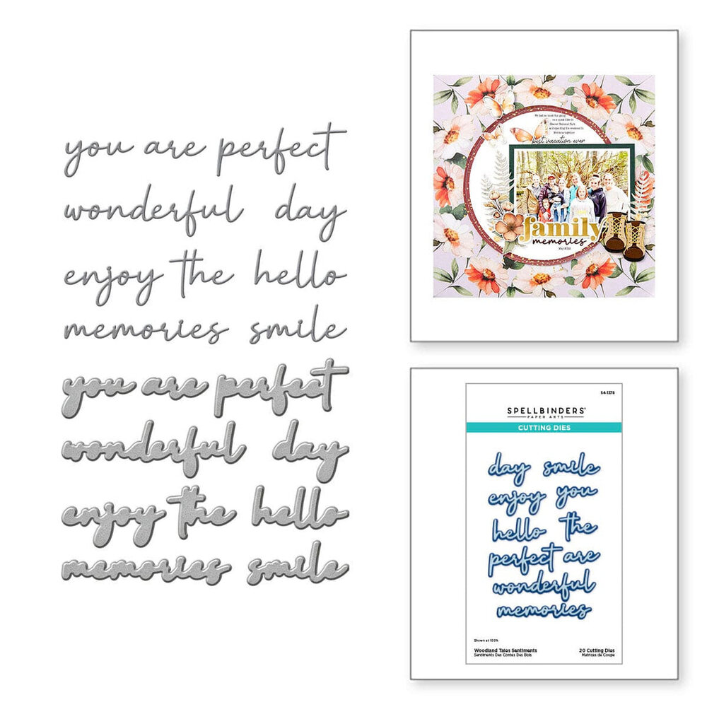 Spellbinders Woodland Tales Sentiments Dies (S4-1378) Spellbinders Woodland Tales Sentiments Dies (S4-1378)