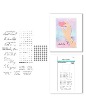 Spellbinders Beads of Friendship Bestie Alphabet Beads & Sentiments Stamp & Die Set (SDS-194)