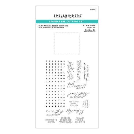 Spellbinders Beads of Friendship Bestie Alphabet Beads & Sentiments Stamp & Die Set (SDS-194)