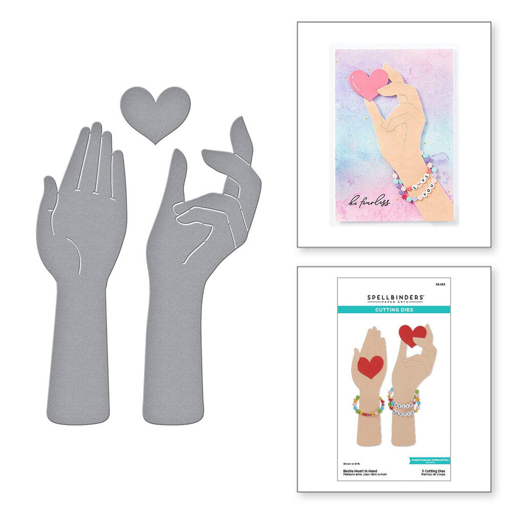 Spellbinders Beads of Friendship Bestie Heart in Hand Dies (S5-653) Spellbinders Beads of Friendship Bestie Heart in Hand Dies (S5-653)