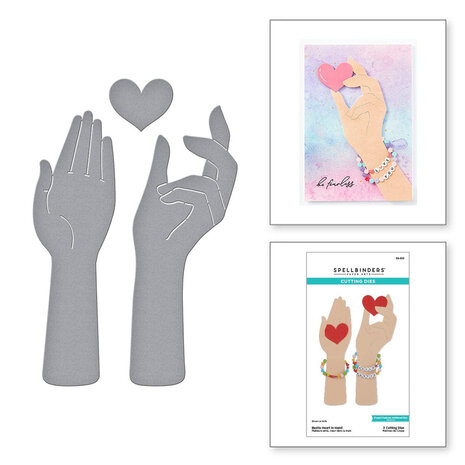 Spellbinders Beads of Friendship Bestie Heart in Hand Dies (S5-653) Spellbinders Beads of Friendship Bestie Heart in Hand Dies (S5-653)