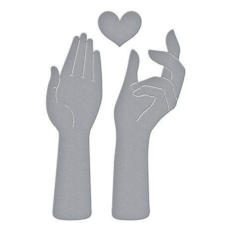 Spellbinders Beads of Friendship Bestie Heart in Hand Dies (S5-653) Spellbinders Beads of Friendship Bestie Heart in Hand Dies (S5-653)