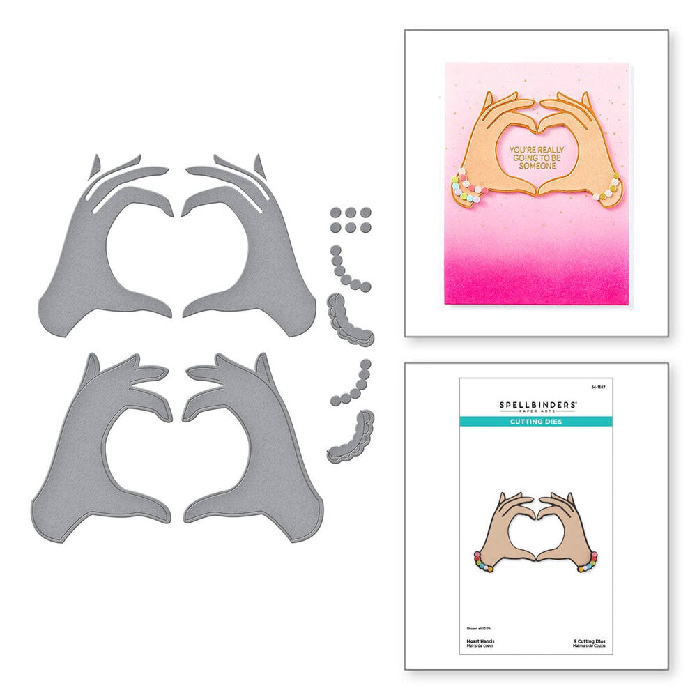 Spellbinders Beads of Friendship Heart Hands Dies (S4-1387)