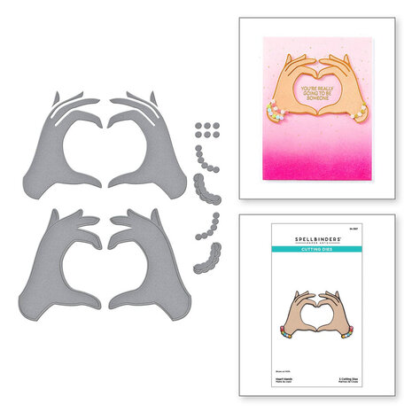 Spellbinders Beads of Friendship Heart Hands Dies (S4-1387)