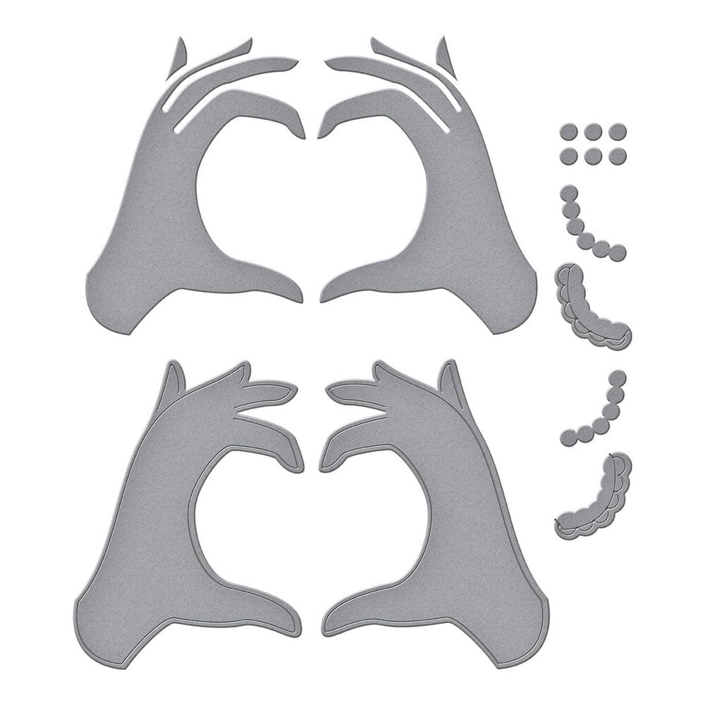 Spellbinders Beads of Friendship Heart Hands Dies (S4-1387)