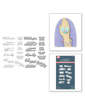 Spellbinders Beads of Friendship Bestie Sentiments Press Plate & Die Set (BP-225) Spellbinders Beads of Friendship Bestie Sentiments Press Plate & Die Set (BP-225)