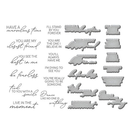 Spellbinders Beads of Friendship Bestie Sentiments Press Plate & Die Set (BP-225) Spellbinders Beads of Friendship Bestie Sentiments Press Plate & Die Set (BP-225)