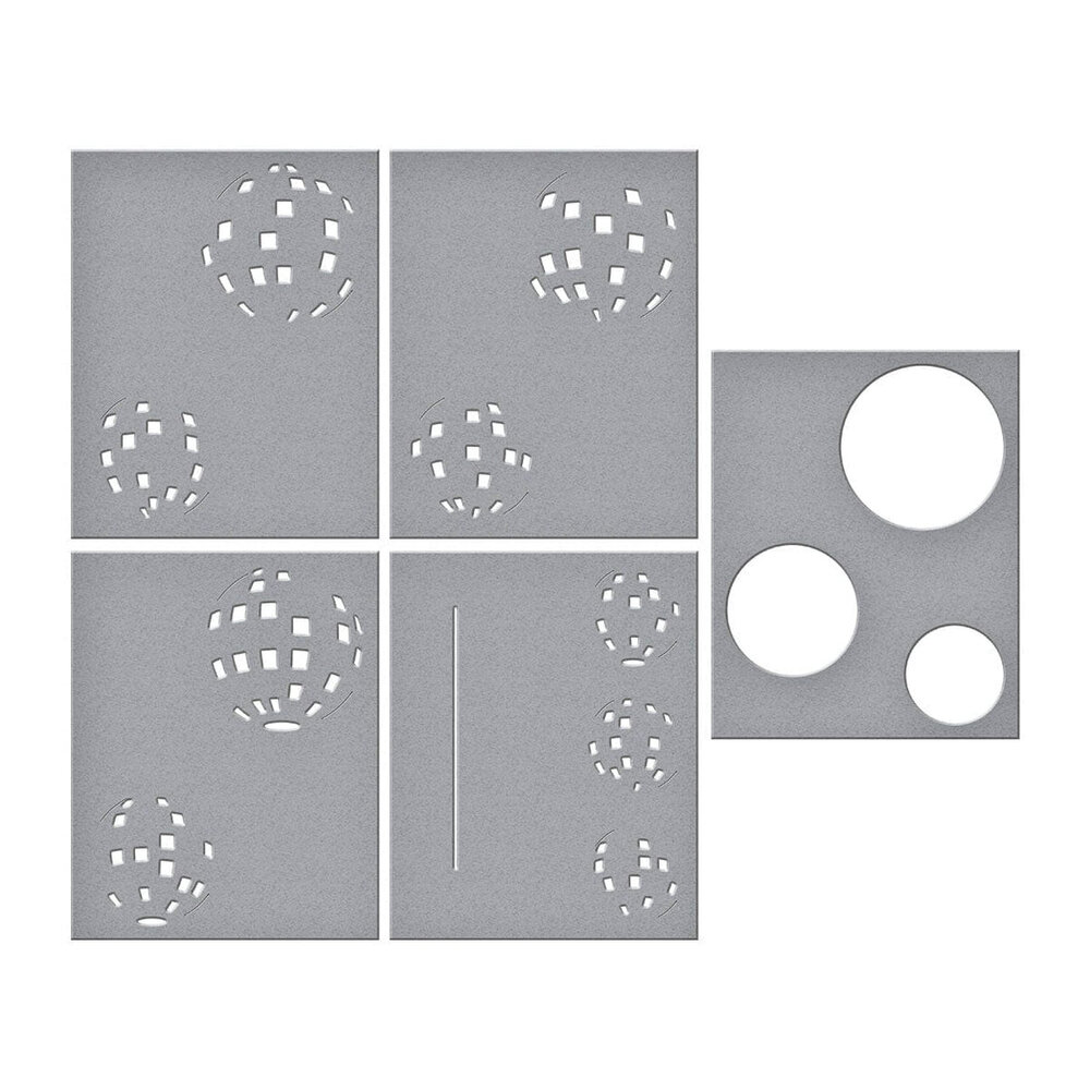 Spellbinders Shine Bright Disco Impressions Layered Stencil (STN-094) Spellbinders Shine Bright Disco Impressions Layered Stencil (STN-094)