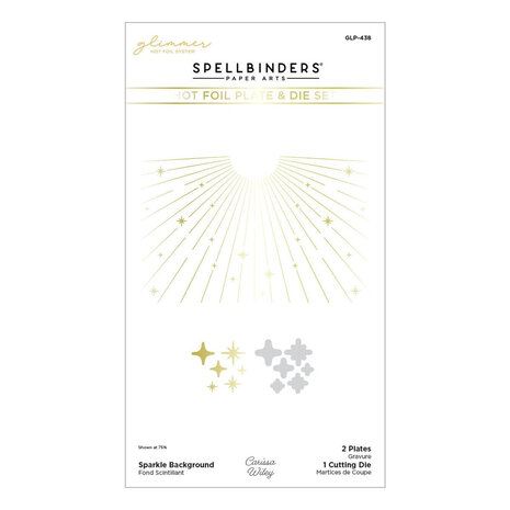 Spellbinders Shine Bright Shine Background Glimmer Hot Foil Plate & Die Set (GLP-438) Spellbinders Shine Bright Shine Background Glimmer Hot Foil Plate & Die Set (GLP-438)
