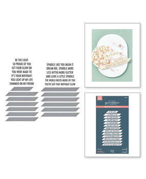 Spellbinders Shine Bright Sentiment Strips Press Plate & Die Set (BP-206) Spellbinders Shine Bright Sentiment Strips Press Plate & Die Set (BP-206)