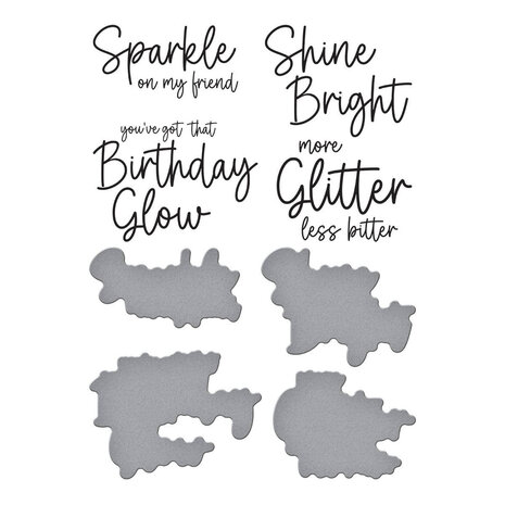 Spellbinders Shine Bright Sparkle On Sentiments Press Plate & Die Set (BP-207) Spellbinders Shine Bright Sparkle On Sentiments Press Plate & Die Set (BP-207)