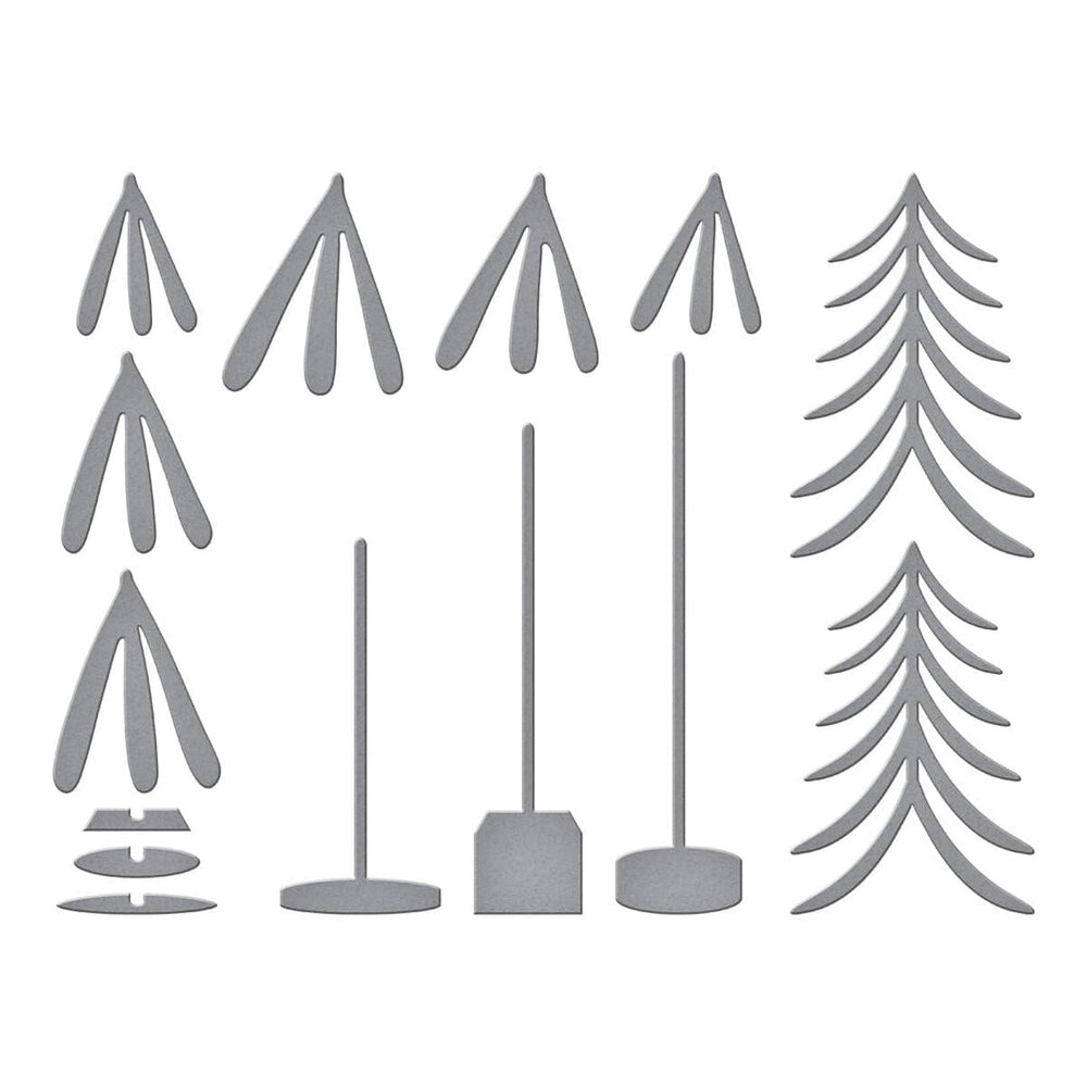 Spellbinders Timeless Trees Whimsical Bottle Brush Trees Dies (S4-1397) Spellbinders Timeless Trees Whimsical Bottle Brush Trees Dies (S4-1397)