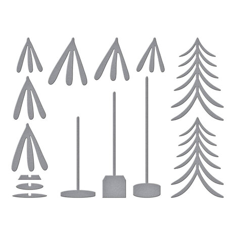 Spellbinders Timeless Trees Whimsical Bottle Brush Trees Dies (S4-1397) Spellbinders Timeless Trees Whimsical Bottle Brush Trees Dies (S4-1397)