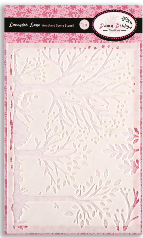 Dawn Bibby Lavender Lane Stencil Woodland Scene (DB1015) Dawn Bibby Lavender Lane Stencil Woodland Scene (DB1015)