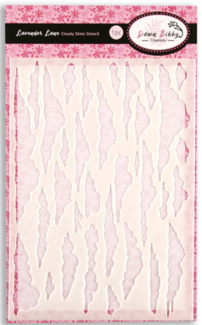 Dawn Bibby Lavender Lane Stencil Cloudy Skies (DB1016) Dawn Bibby Lavender Lane Stencil Cloudy Skies (DB1016)